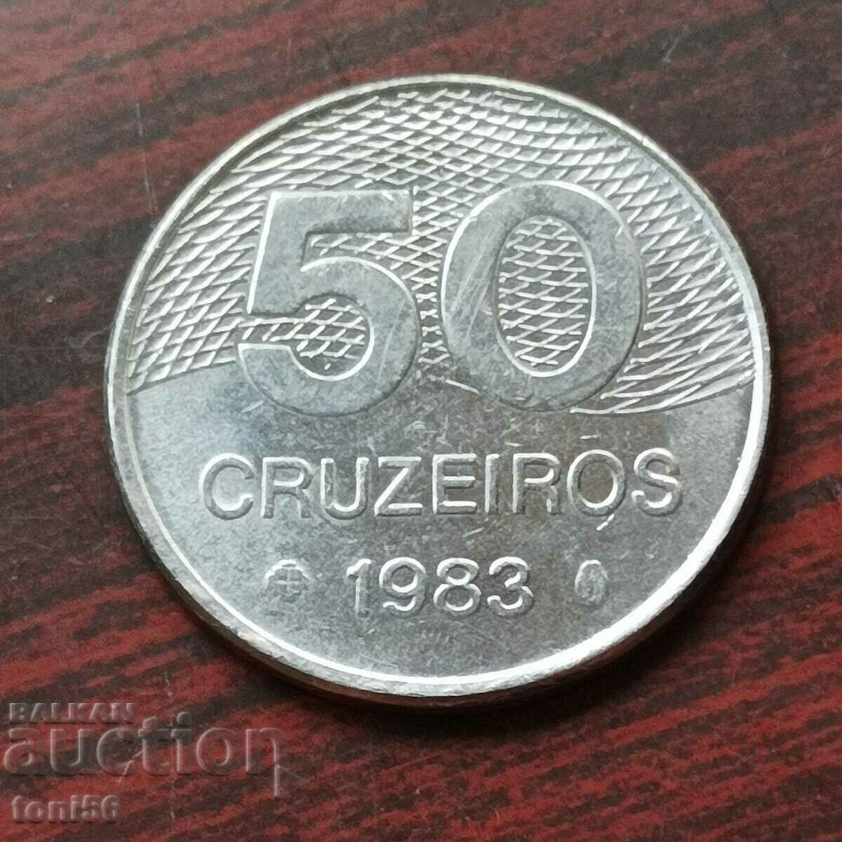 Бразилия 50 крузейрос 1983 aUNC
