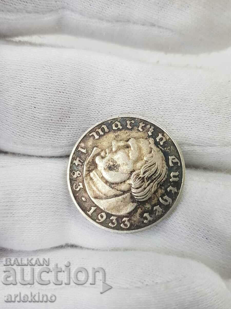 Auction Very Rare German 2 Mark Martin Luther 1483-1933 Coin Auction Very Rare German 2 Mark Martin Luther 1483-1933 Coin