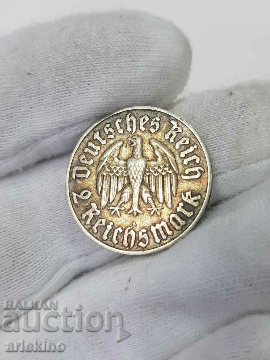 Very Rare German 2 Mark Martin Luther 1483-1933 Coin - 6 Very Rare German 2 Mark Martin Luther 1483-1933 Coin - 6