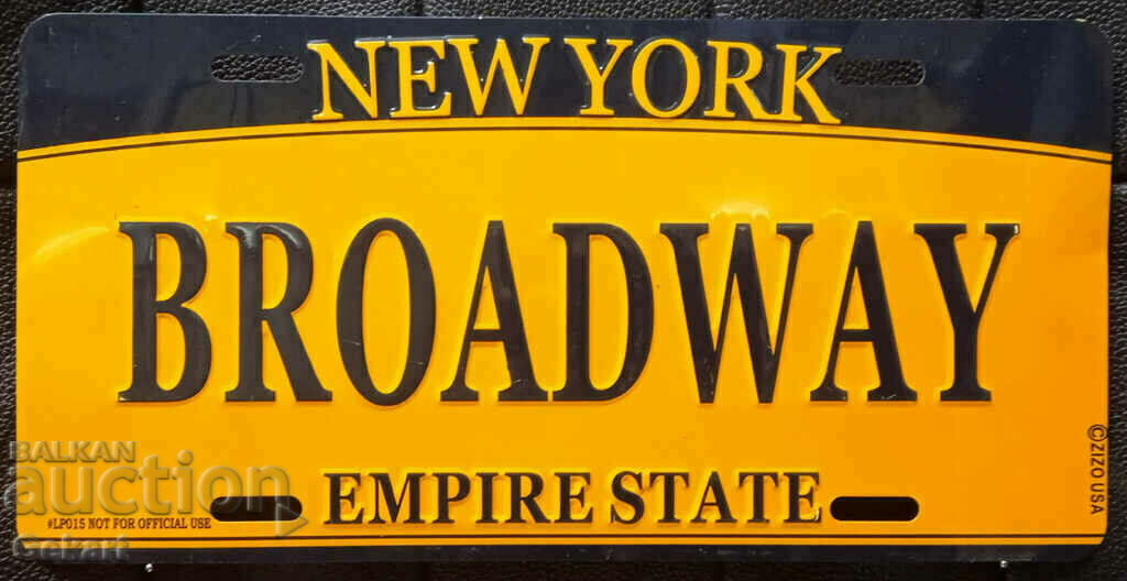 Metal Sign NEW YORK BROADWAY USA