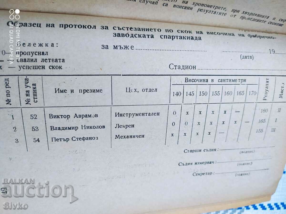 Delivery of Factory factory spartakiades