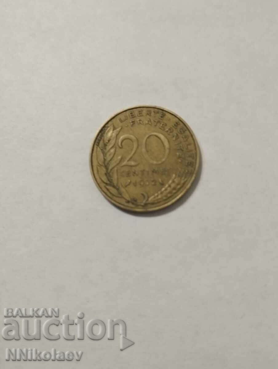 France 20 centimes 1972 with price 1.00 BGN | € 0.51 France 20 centimes 1972 with price 1.00 BGN | € 0.51