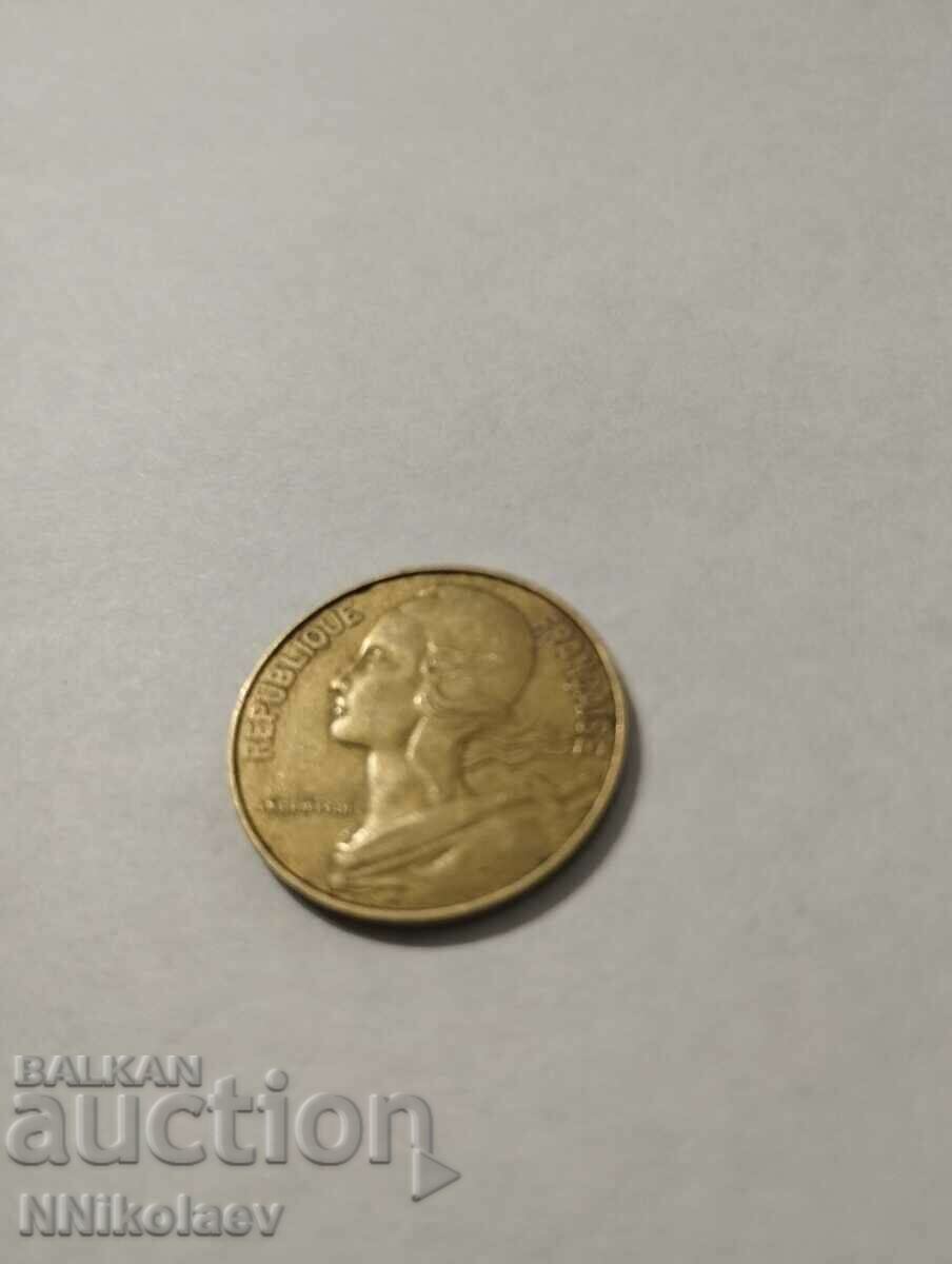 Auction France 20 centimes 1977 Auction France 20 centimes 1977