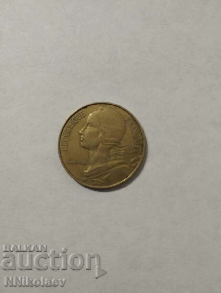 Delivery of France 20 centimes 1977 Delivery of France 20 centimes 1977