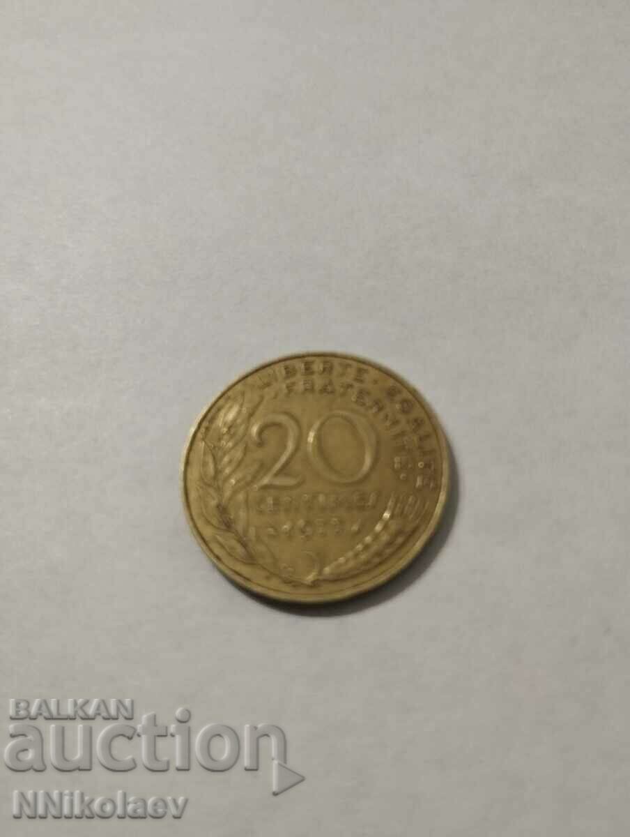 France 20 centimes 1977