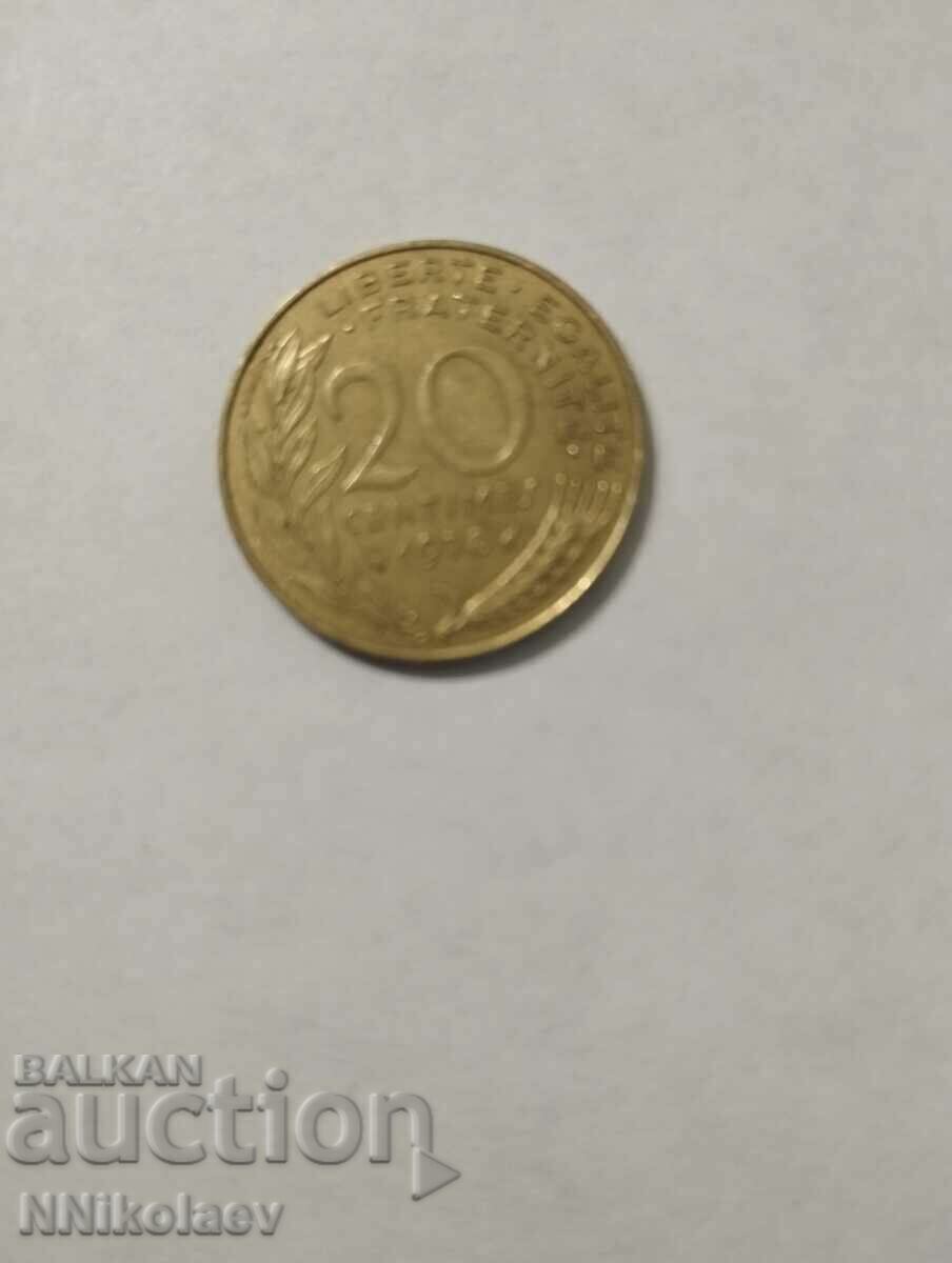 France 20 centimes 1978 with price 1.00 BGN | € 0.51 France 20 centimes 1978 with price 1.00 BGN | € 0.51