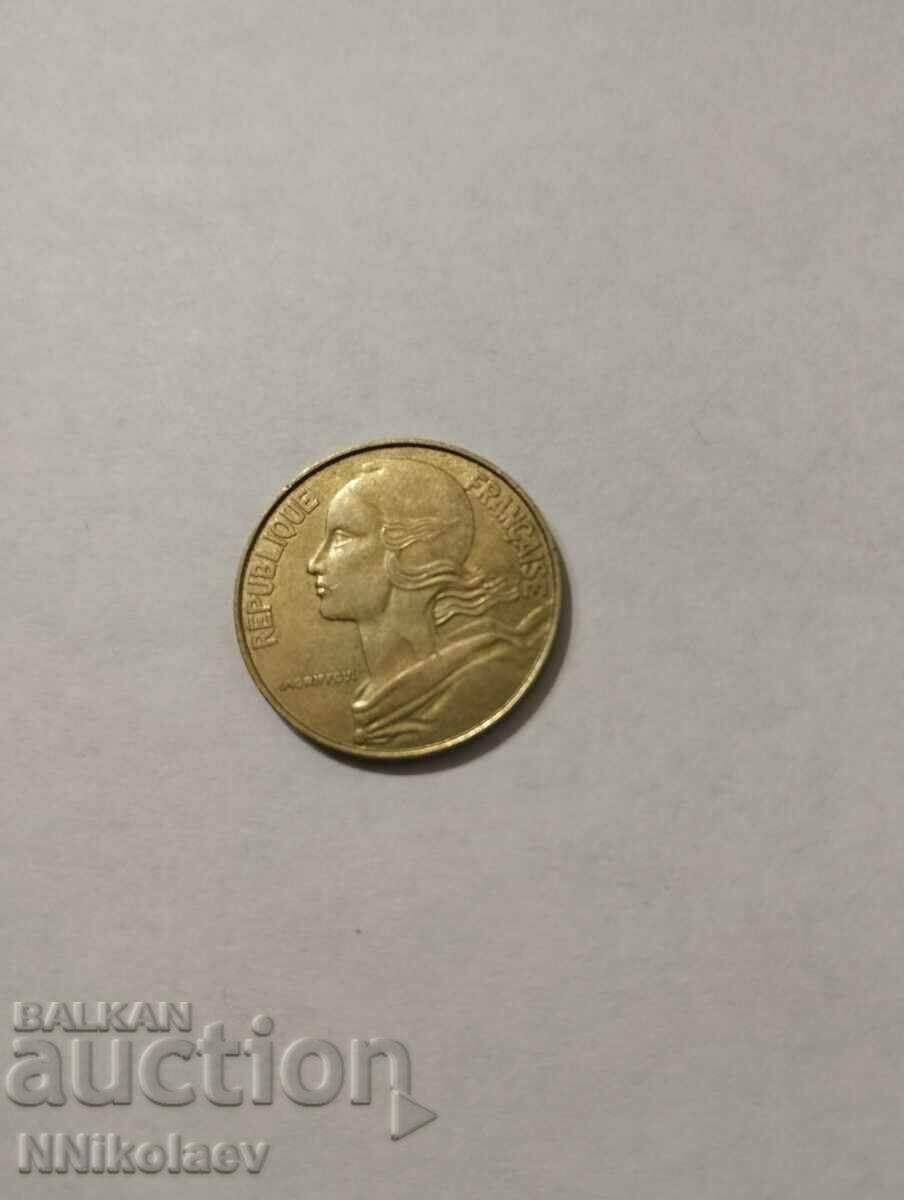 Auction France 20 centimes 1988 Auction France 20 centimes 1988