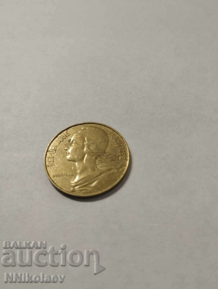 Auction France 20 centimes 1989 Auction France 20 centimes 1989