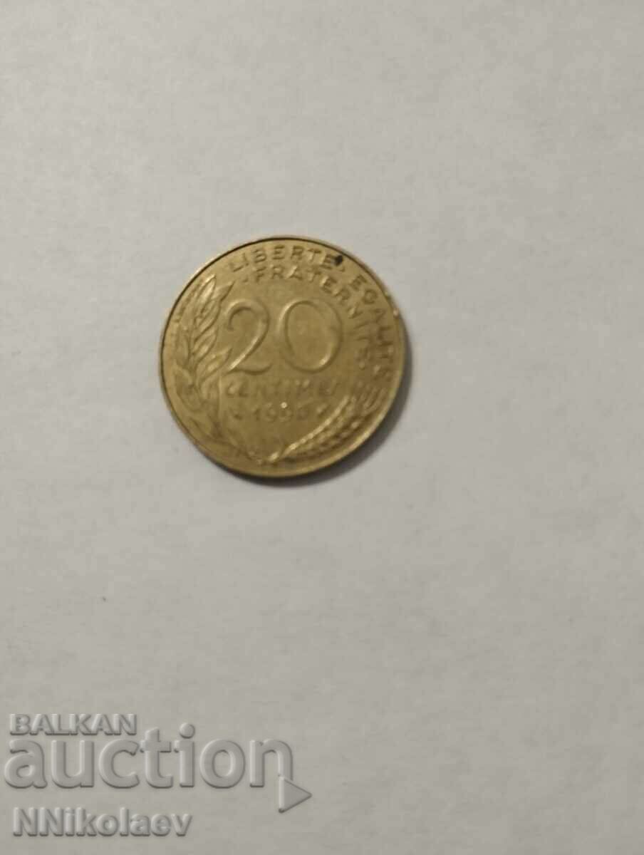 France 20 centimes 1990 with price 1.00 BGN | € 0.51 France 20 centimes 1990 with price 1.00 BGN | € 0.51