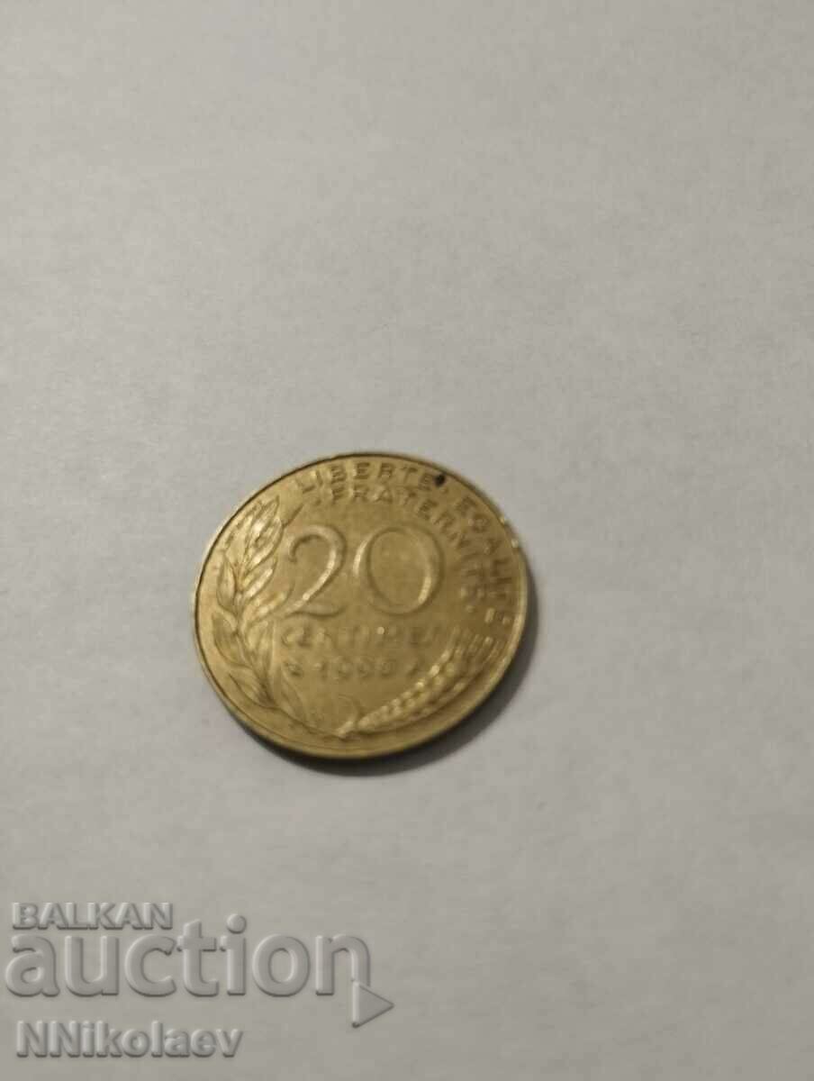 France 20 centimes 1990