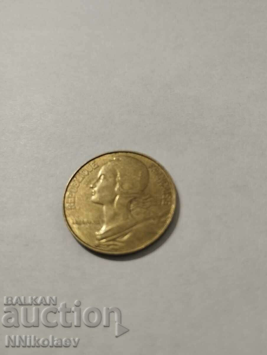 Auction France 20 centimes 1993 Auction France 20 centimes 1993