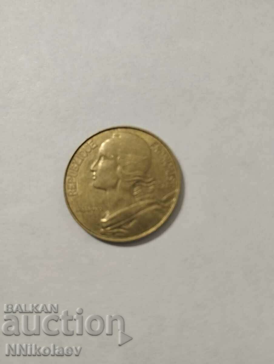 Delivery of France 20 centimes 1993 Delivery of France 20 centimes 1993