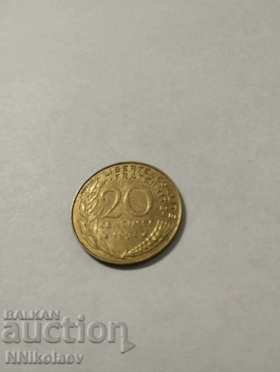 France 20 centimes 1993
