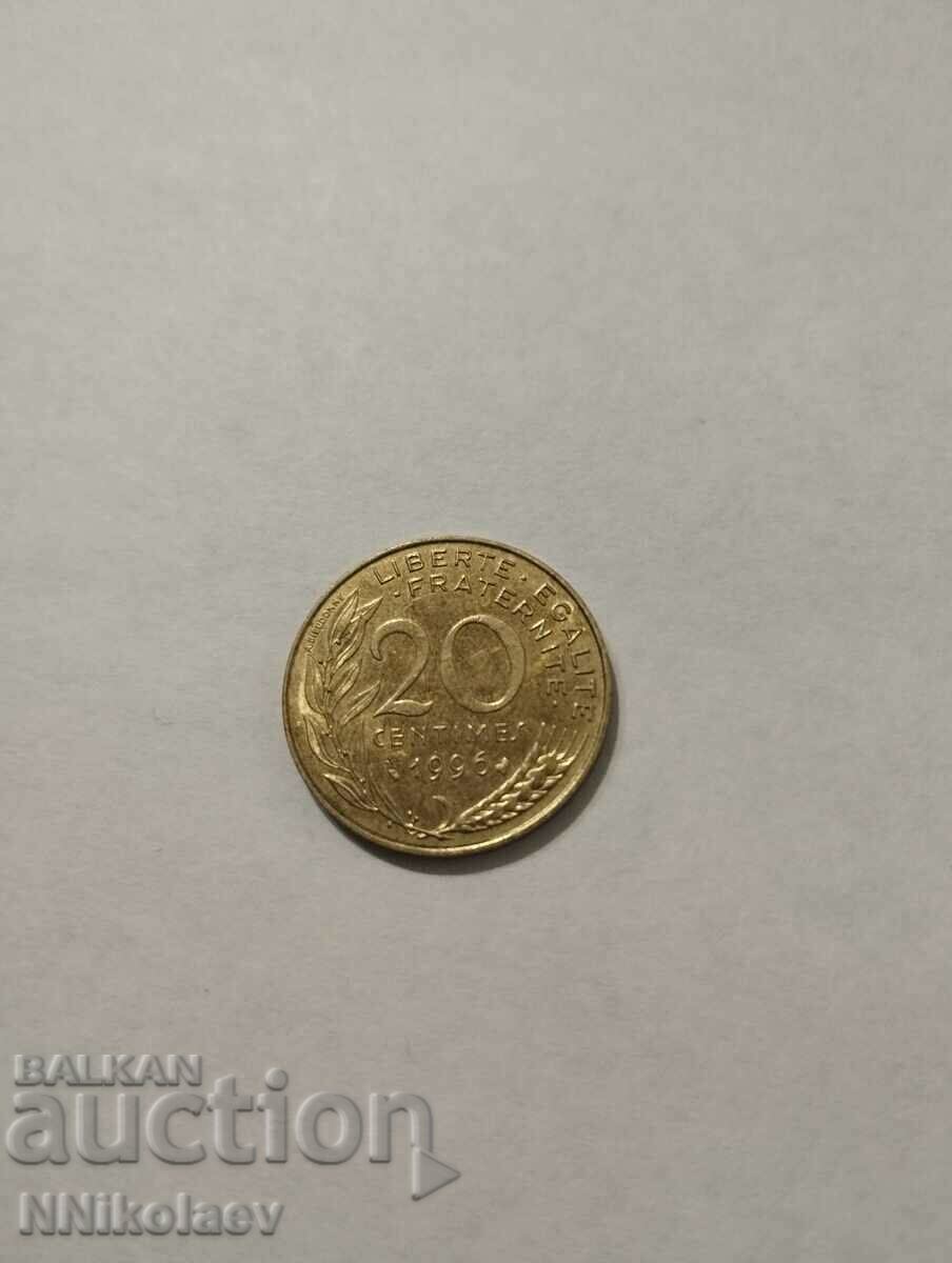 France 20 centimes 1996 with price 1.00 BGN | € 0.51 France 20 centimes 1996 with price 1.00 BGN | € 0.51
