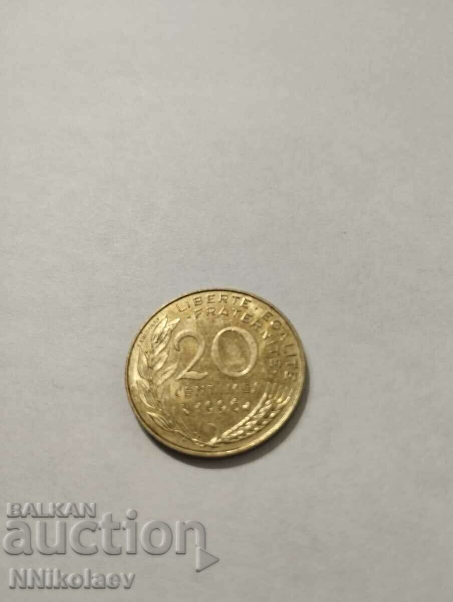 France 20 centimes 1996