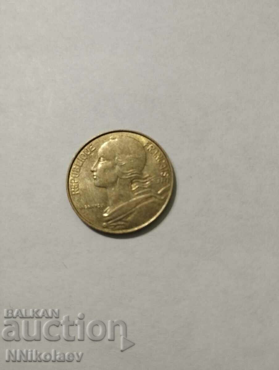 Delivery of France 20 centimes 1997 Delivery of France 20 centimes 1997