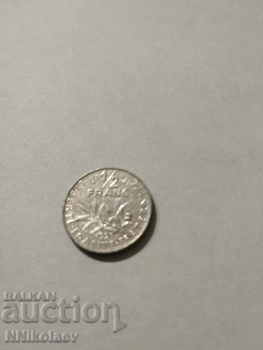Франция 1/2 - половин франк 1997г. Франция 1/2 - половин франк 1997г.