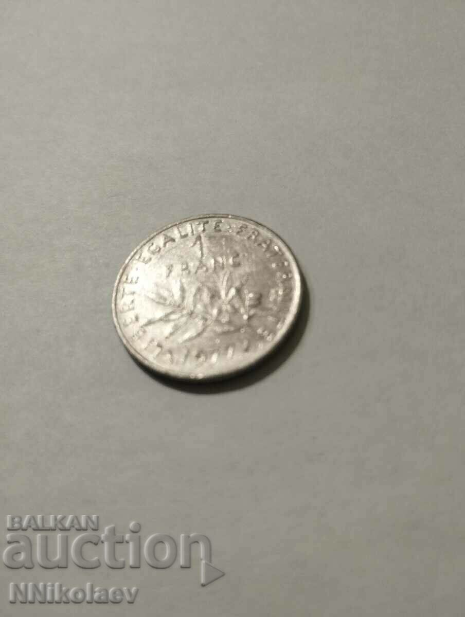 France 1 franc 1977 with price 1.00 BGN | € 0.51 France 1 franc 1977 with price 1.00 BGN | € 0.51