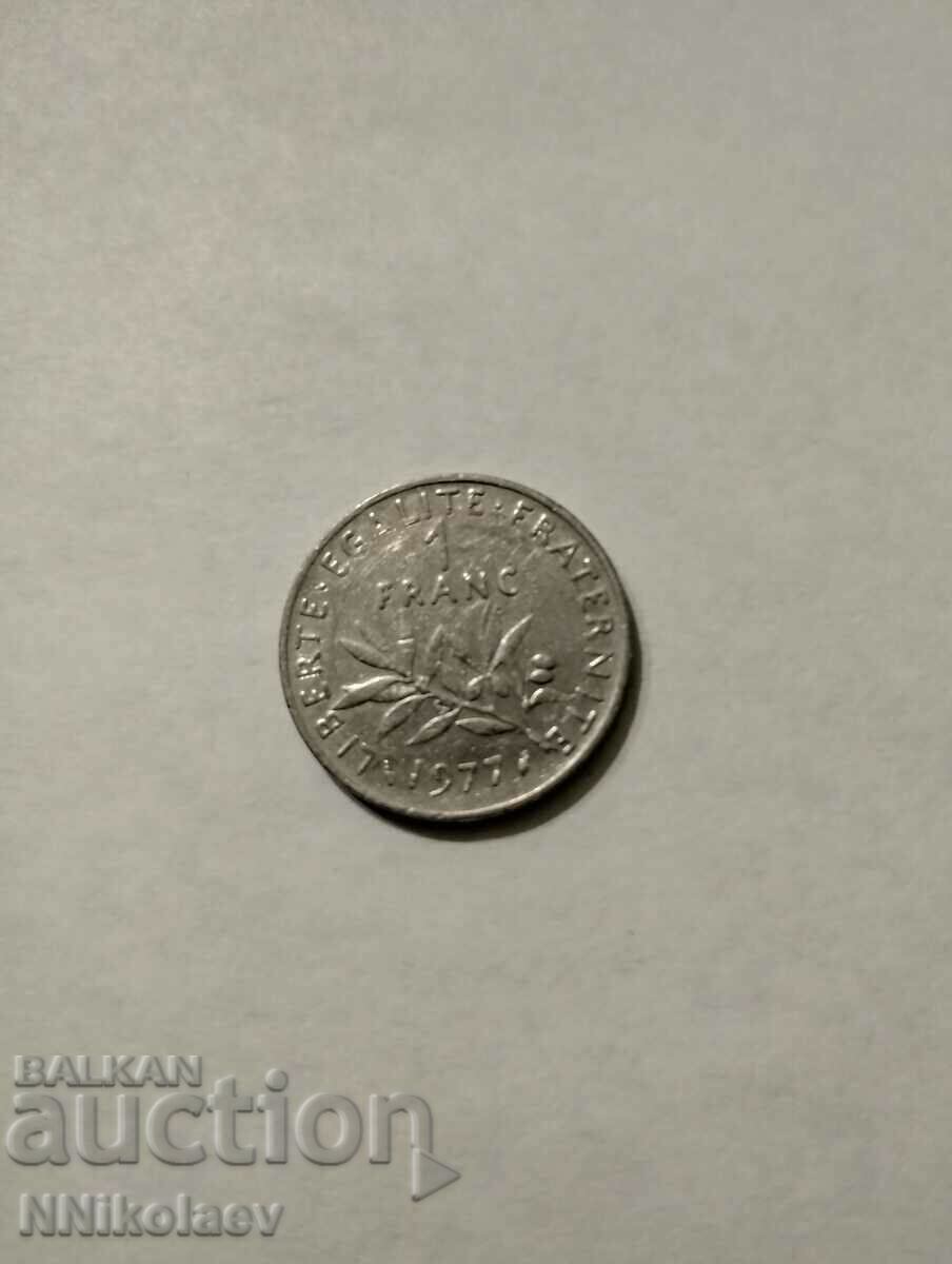 Франция 1 франк 1977г.