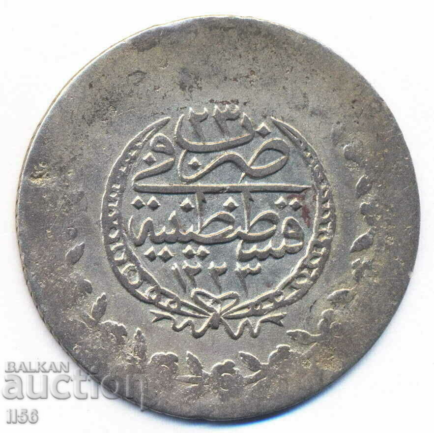 Turcia - Imperiul Otoman - 100 de bani 1223/23 (1808) - 02