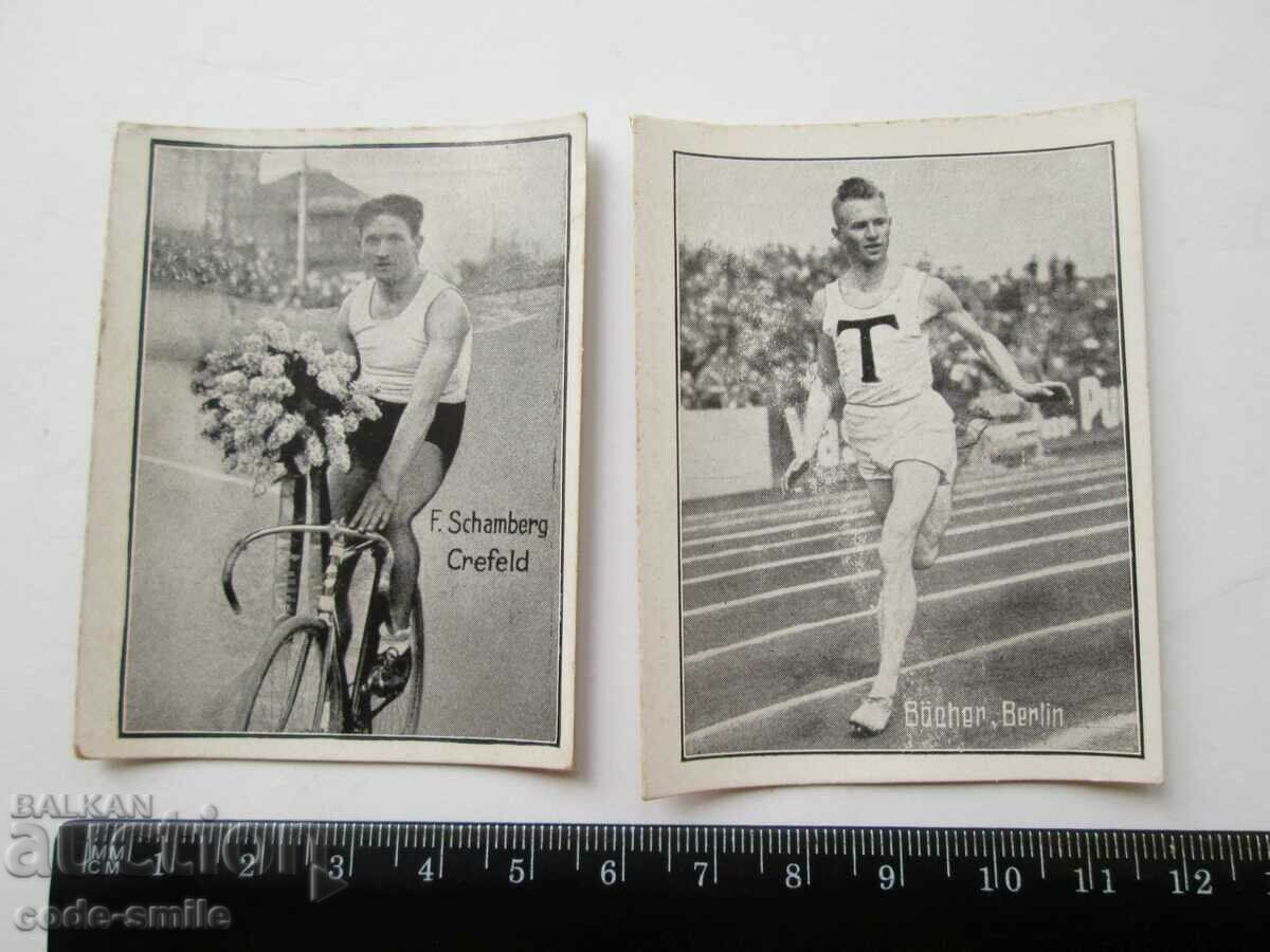 Old German packaging box of cigarettes and cigarette cards 1926 - 6 Old German packaging box of cigarettes and cigarette cards 1926 - 6