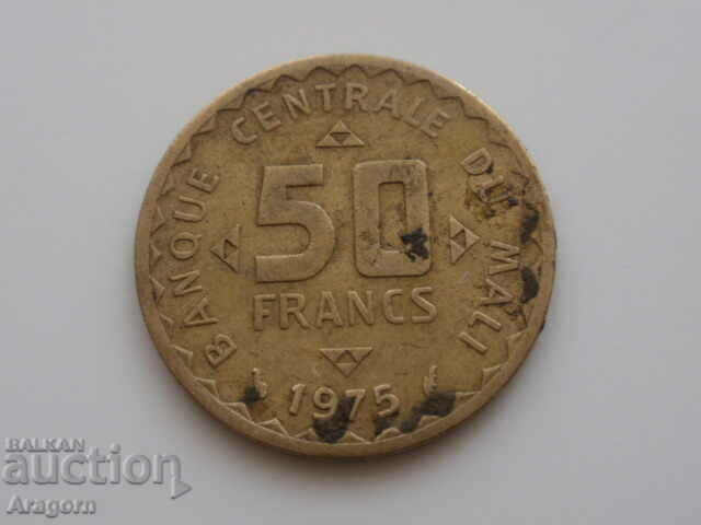 Mali 50 francs 1975; Small