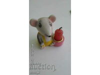 SMALL PORCELAIN CANDLESTICK FIGURE (mouse)