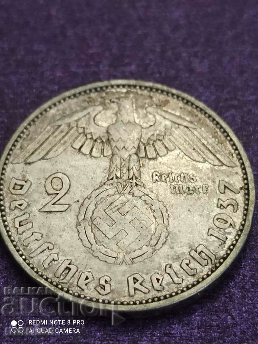 2 Marks 1937 silver Third Reich 2 Marks 1937 silver Third Reich