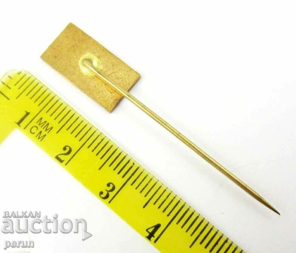 Auction  OLD BADGE-VINETU-INDIAN CHIEF-ENAMEL