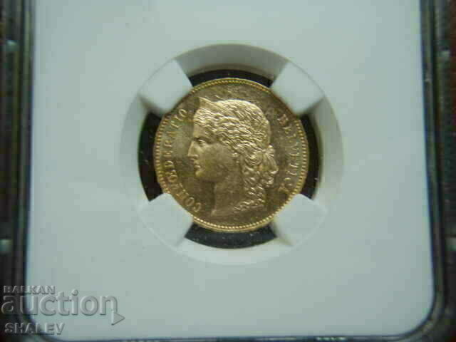 20 Francs 1892 Switzerland (Швейцария) - MS62 (злато) - 6
