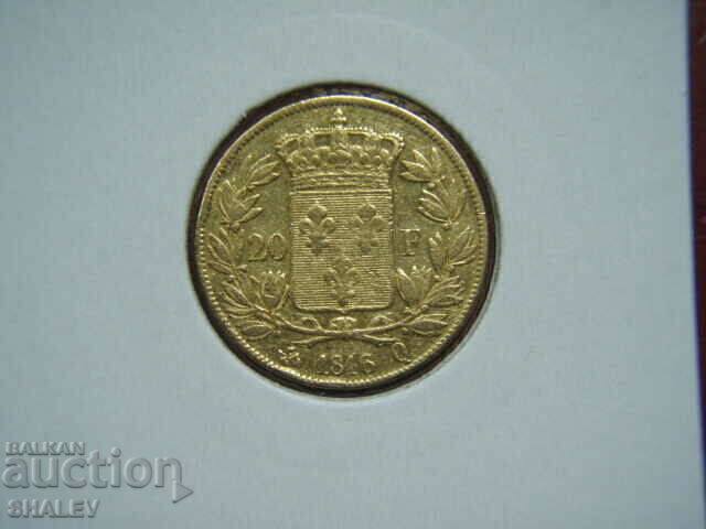 20 Francs 1816 Q France - AU (Gold) 20 Francs 1816 Q France - AU (Gold)