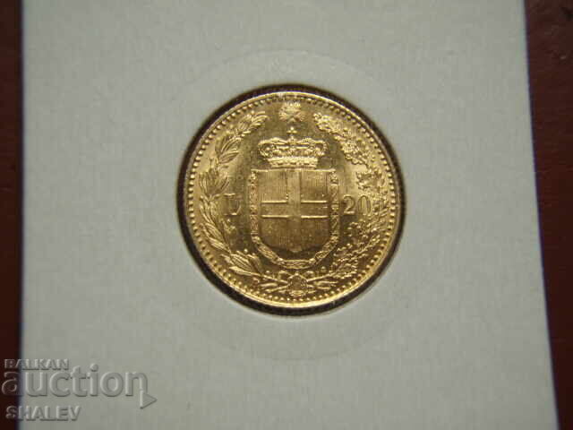 Auction 20 Lire 1897 Italy / 20 Lire Italy (RARE!!!) - AU (gold) Auction 20 Lire 1897 Italy / 20 Lire Italy (RARE!!!) - AU (gold)