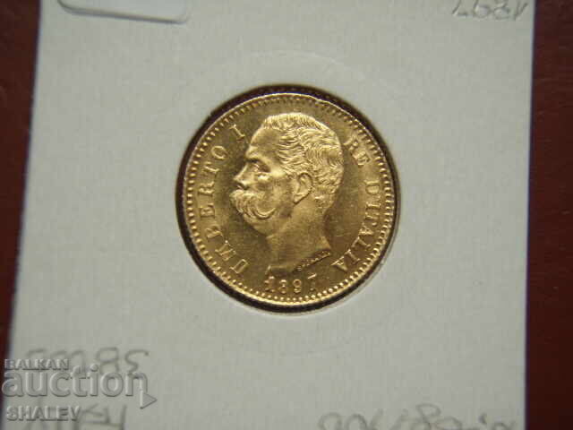 20 Lire 1897 Italy / 20 лири Италия (RARE!!!) - AU (злато) - 7 20 Lire 1897 Italy / 20 лири Италия (RARE!!!) - AU (злато) - 7