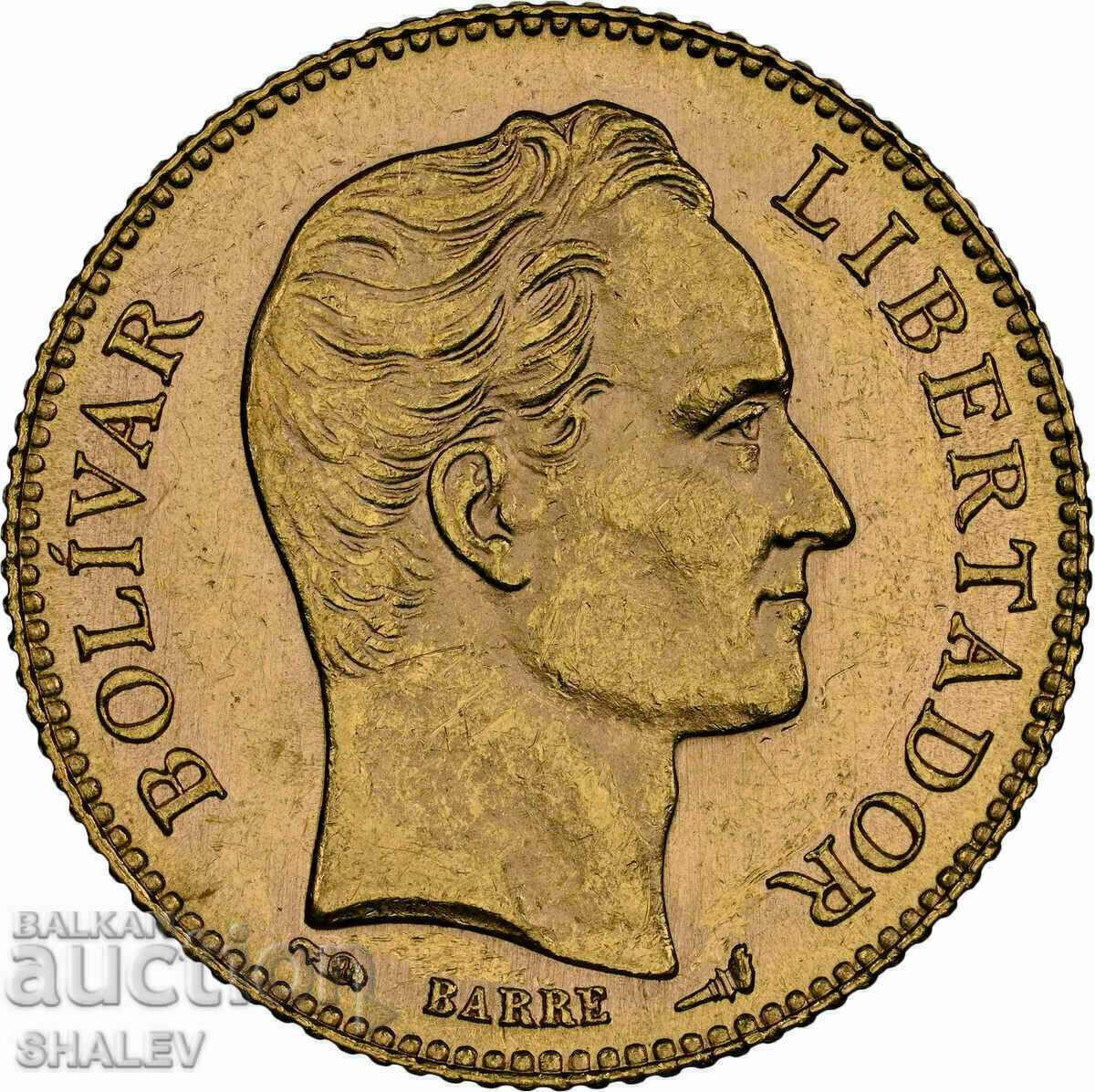 Auction 20 Bolivares 1904 Venezuela - MS62 (gold) Auction 20 Bolivares 1904 Venezuela - MS62 (gold)