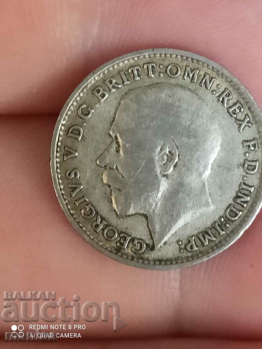 3 pence 1920 silver Great Britain with price 11.99 BGN | € 6.13 3 pence 1920 silver Great Britain with price 11.99 BGN | € 6.13