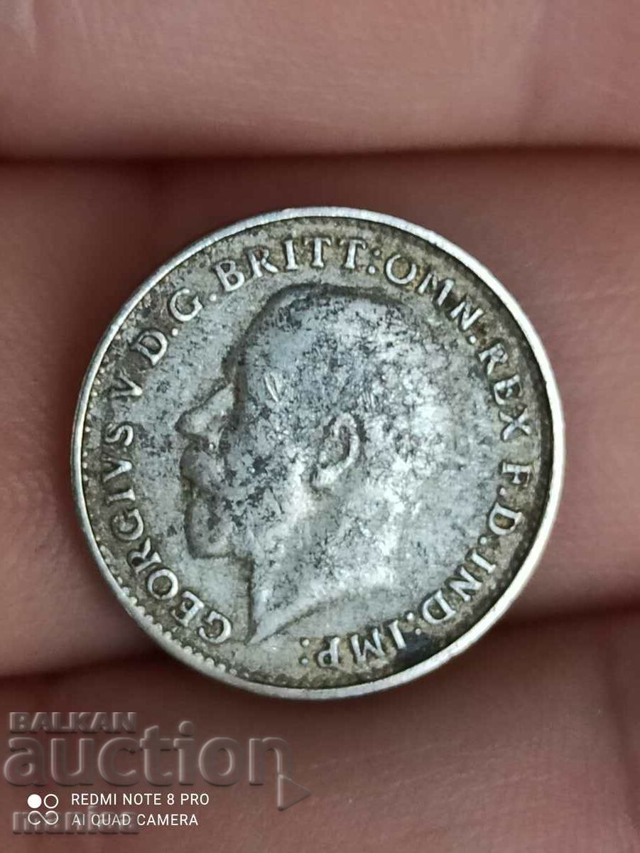 3 pence 1920 silver Great Britain with price 14.99 BGN | € 7.66 3 pence 1920 silver Great Britain with price 14.99 BGN | € 7.66