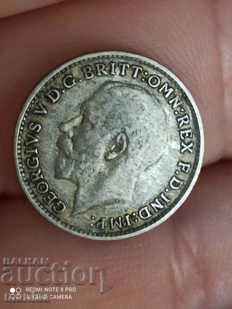 3 pence 1920 silver Great Britain with price 11.99 BGN | € 6.13 3 pence 1920 silver Great Britain with price 11.99 BGN | € 6.13