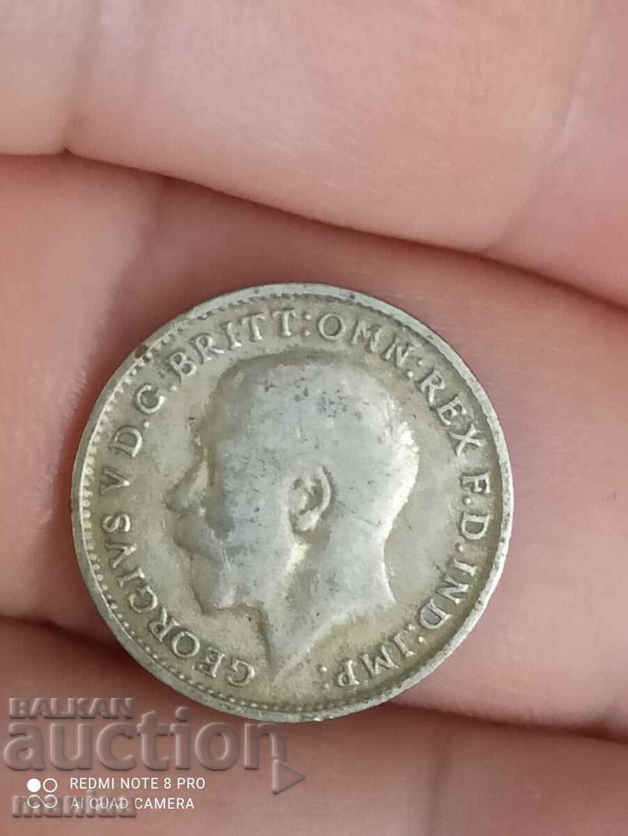 Auction 3 pence 1920 silver Great Britain Auction 3 pence 1920 silver Great Britain