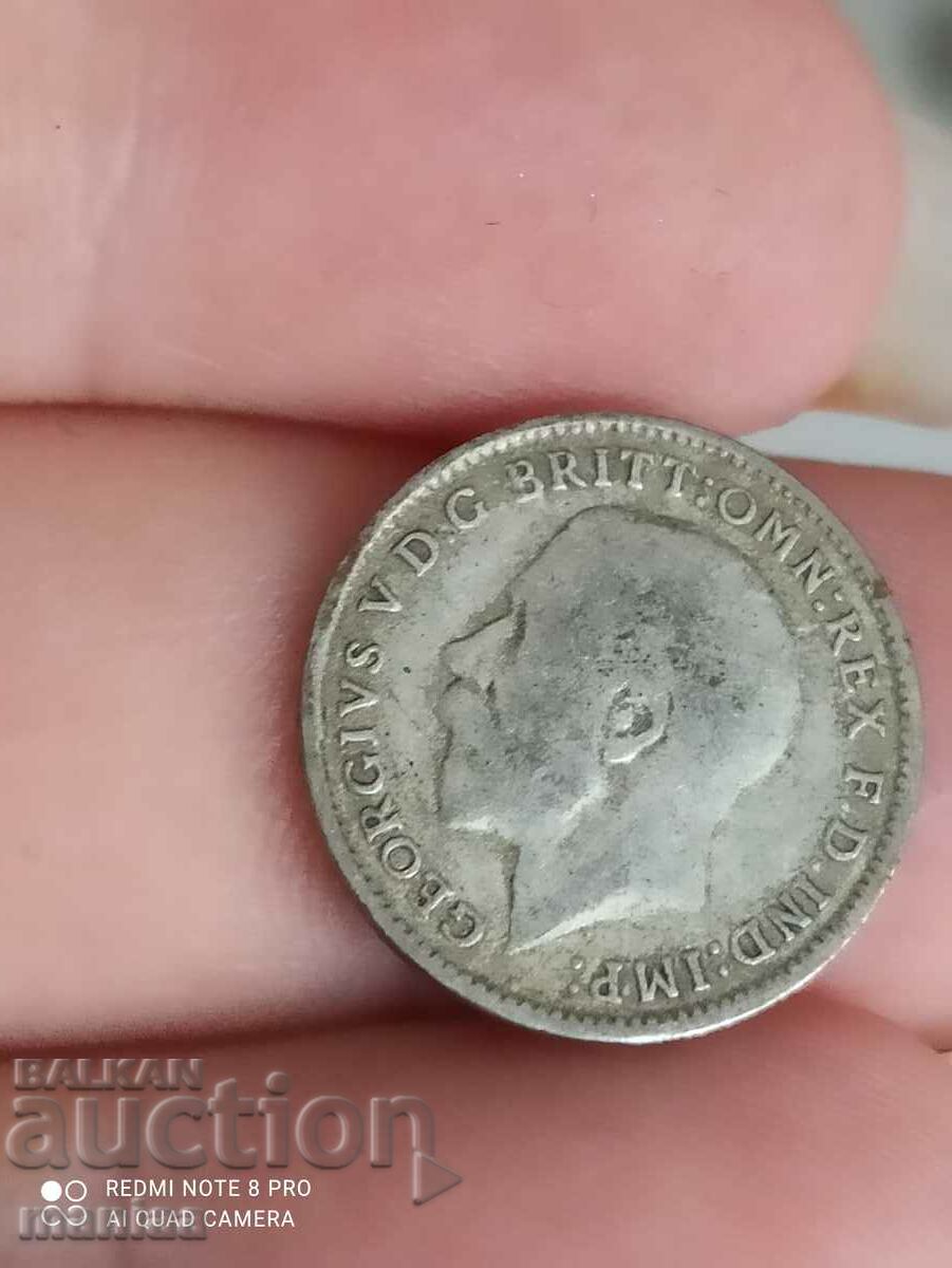 3 pence 1920 silver Great Britain with price 11.99 BGN | € 6.13 3 pence 1920 silver Great Britain with price 11.99 BGN | € 6.13