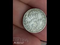 3 pence argint 1920 Marea Britanie