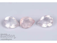 3 pcs rose quartz 2.93ct teardrop cut #1