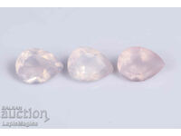 3 pcs rose quartz 2.93ct teardrop cut #2