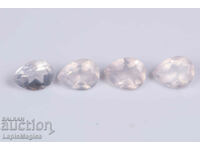 4 pieces rose quartz 4.53ct teardrop cut #4