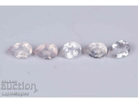 5 pieces rose quartz 1.96ct teardrop cut #3