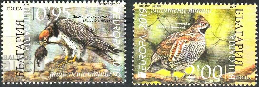 Pure stamps Europe SEPT Birds 2019 από τη Βουλγαρία