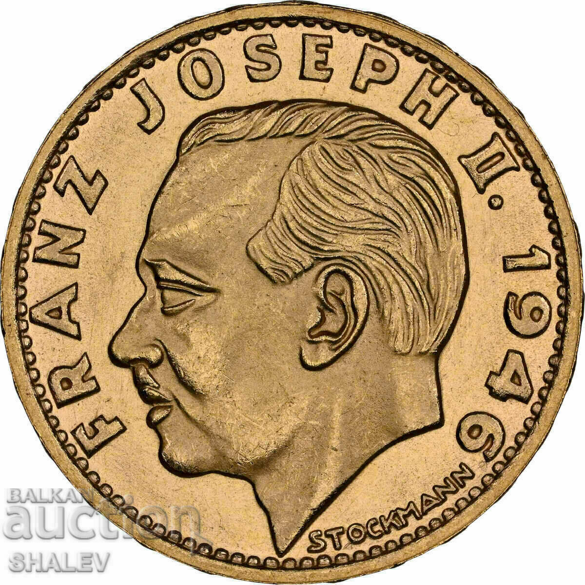 Auction  20 Francs 1946 Liechtenstein - MS64 (gold)