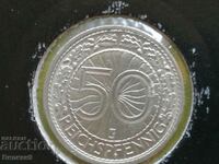 50 Pfennig 1928 ''J'' Germania Unc