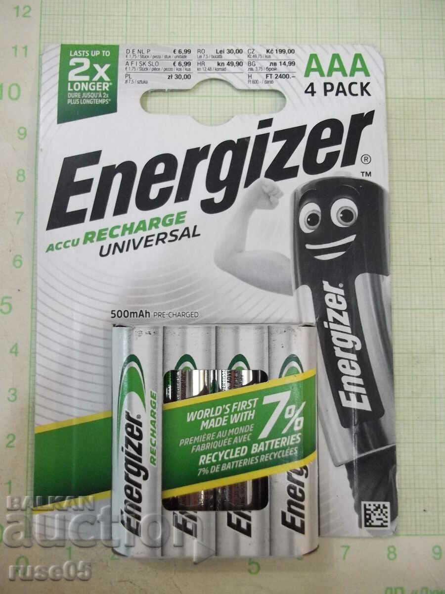 Σετ 4 τμχ. επαναφορτιζόμενες μπαταρίες "Energizer - AAA"
