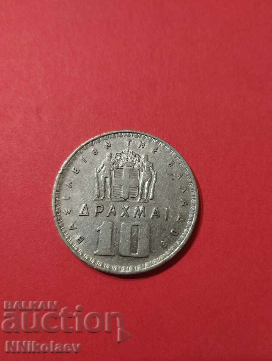 Grecia 10 drahme 1959