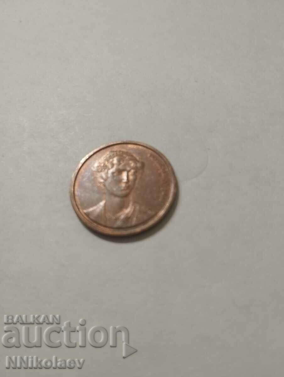 Delivery of 2 drachmas Greece 1990